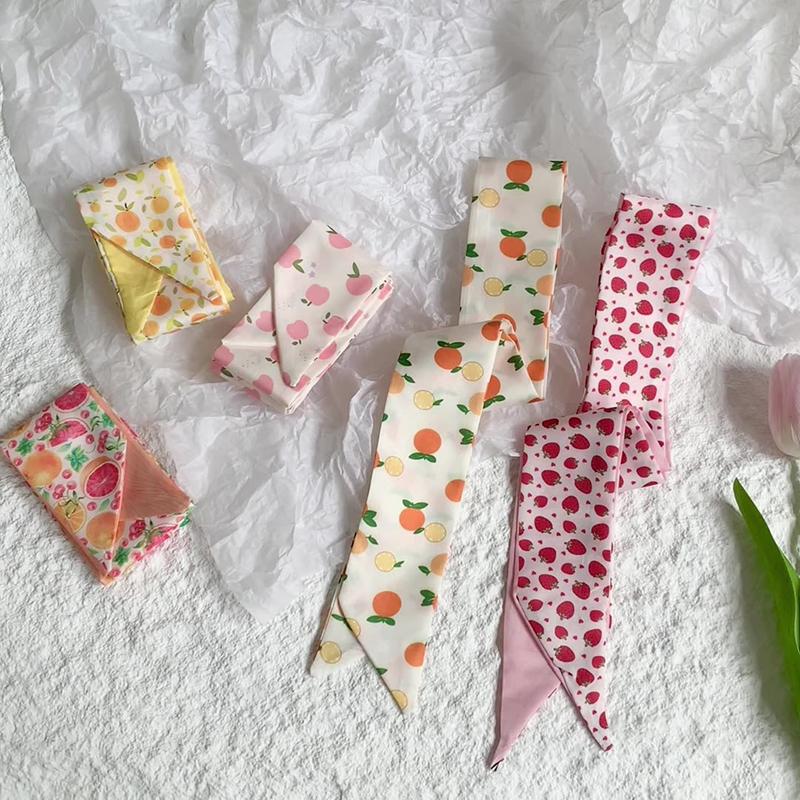 New Luxury Brand Model Small Silk Scarf for Women Hair Band Bag Handle Handbag Ribbon Scarf Neck Scarves Neckerchief