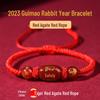 2024 Year of the Dragon Red Agate Zodiac Guardian Bracelet for Women - Red Rope Design