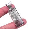 Natural Black Rutile Gemstone Handmade 925 Solid Sterling Silver Pendant 2" G4h56
