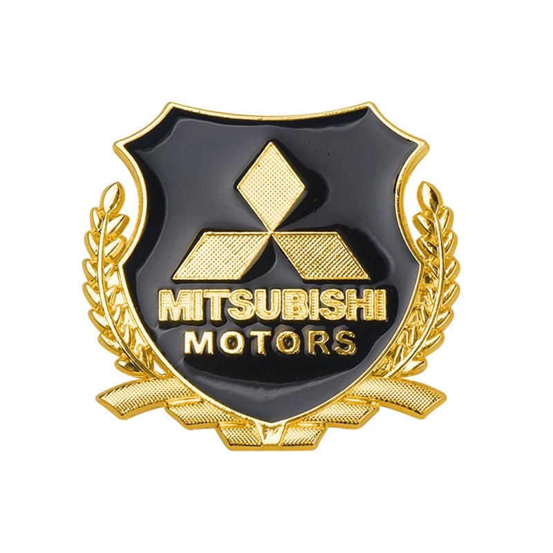 3D Metal Car Emblem Side Trunk Door Window Stickers Decoration Decals For Mitsubishi Asx Lancer Pajero Outlander Delica Eclipse