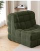 Nordic Corduroy Fluffy Lazy Chair: Modern Waffle Sofa for Bedrooms