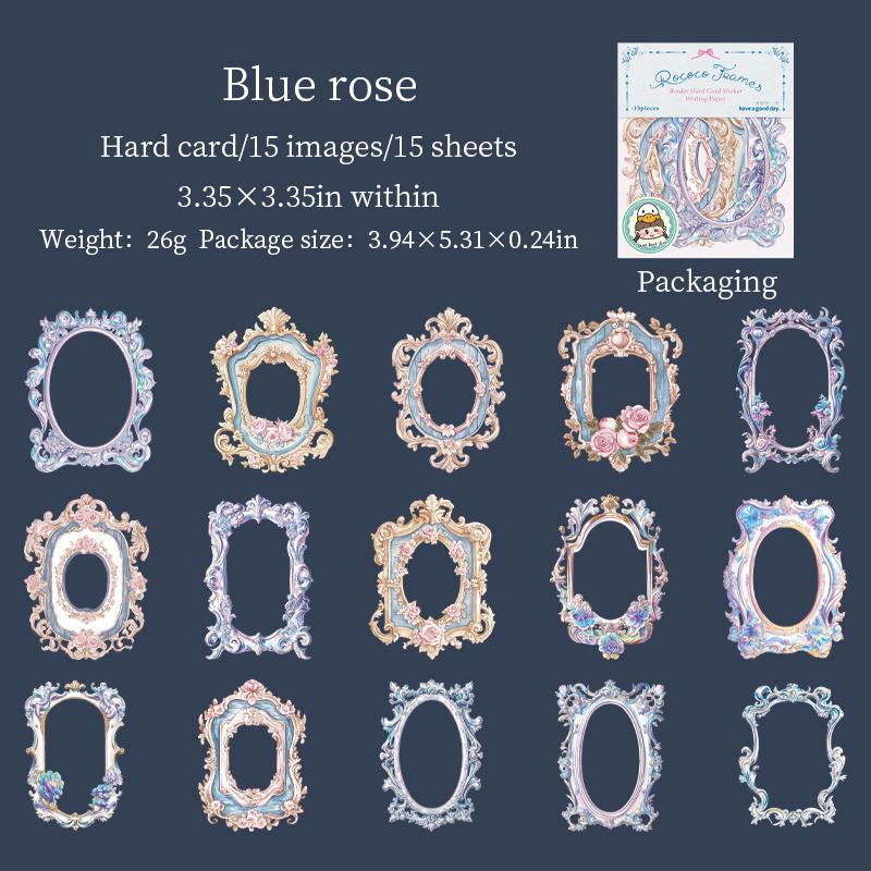 4 стиля Ретро Плющ и Лоза Рамка Твердый Картон Бумага Рококо Серия Рамок для Зеркал Ручная работа Аккаунт Сделай сам Декоративная наклейка