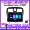 10-дюймовый Android Carplay для Renault Logan Sandero 2014-2017, автомобильный радиоприемник, мультимедийный видеоплеер, GPS-навигация, WIFI, 2 + 32 ГБ