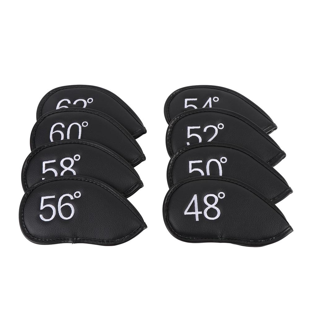 8PCS Wedge Irons Club Head Cover PU Leather Club Iron Headcover 48 degrees  50 degrees  52 degrees  54 degrees  56
