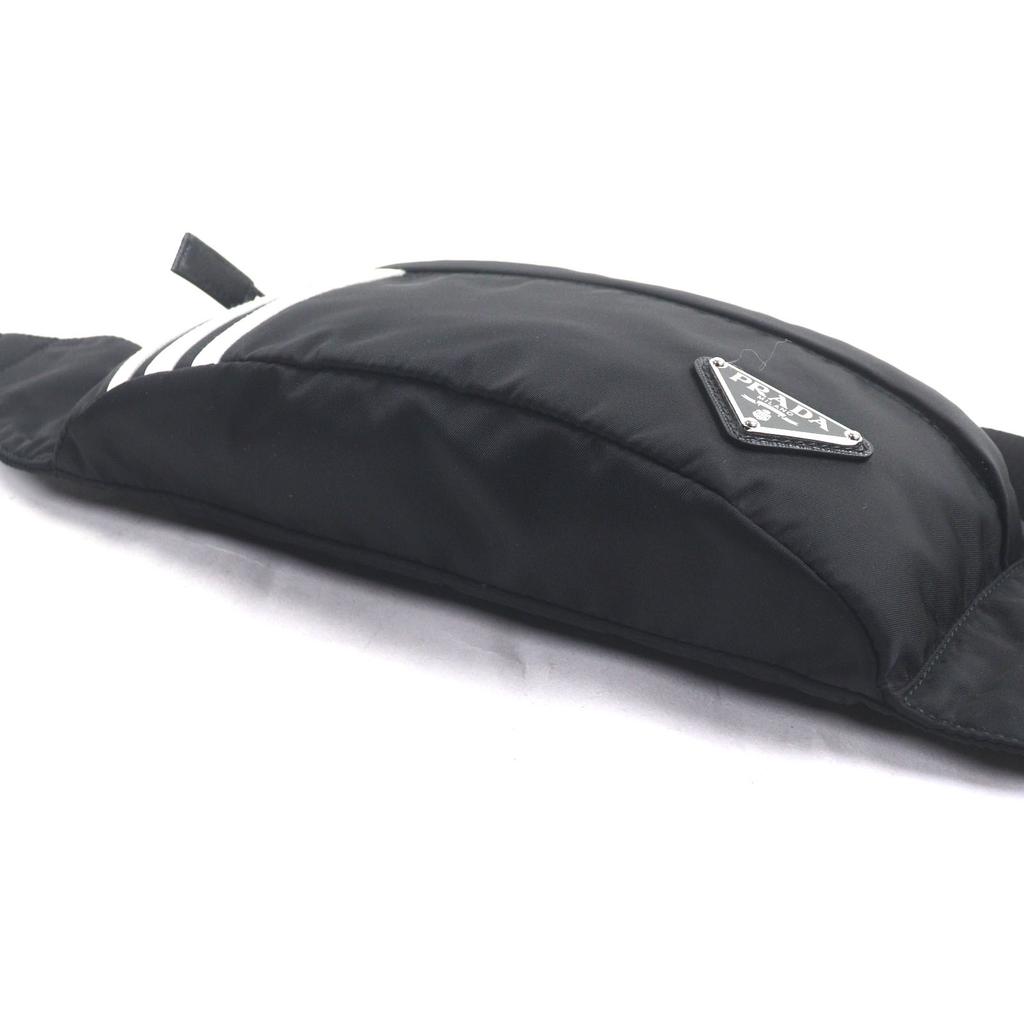 Excellent PRADA adidas Sling bag RE-NYLON triangle logo black Nylon mens 2VL034 Used