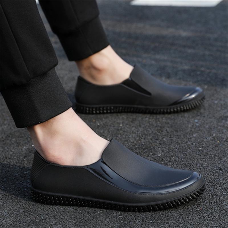 Мужские водонепроницаемые нескользящие короткие резиновые сапоги для рыбалки и использования на кухне