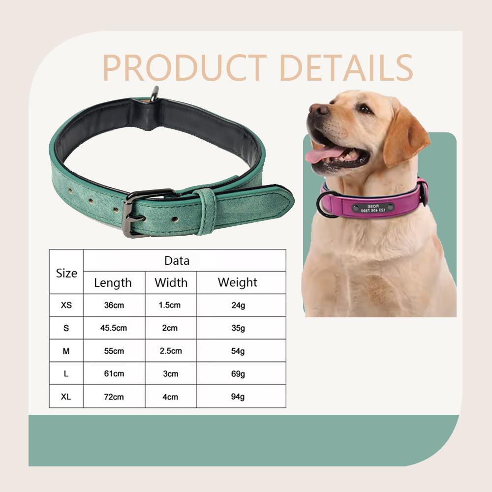 Индивидуальные кожаные ошейники для собак, персонализированные ID-бирки, ошейники с бесплатной гравировкой имени для маленьких, средних, больших собак, бульдогов