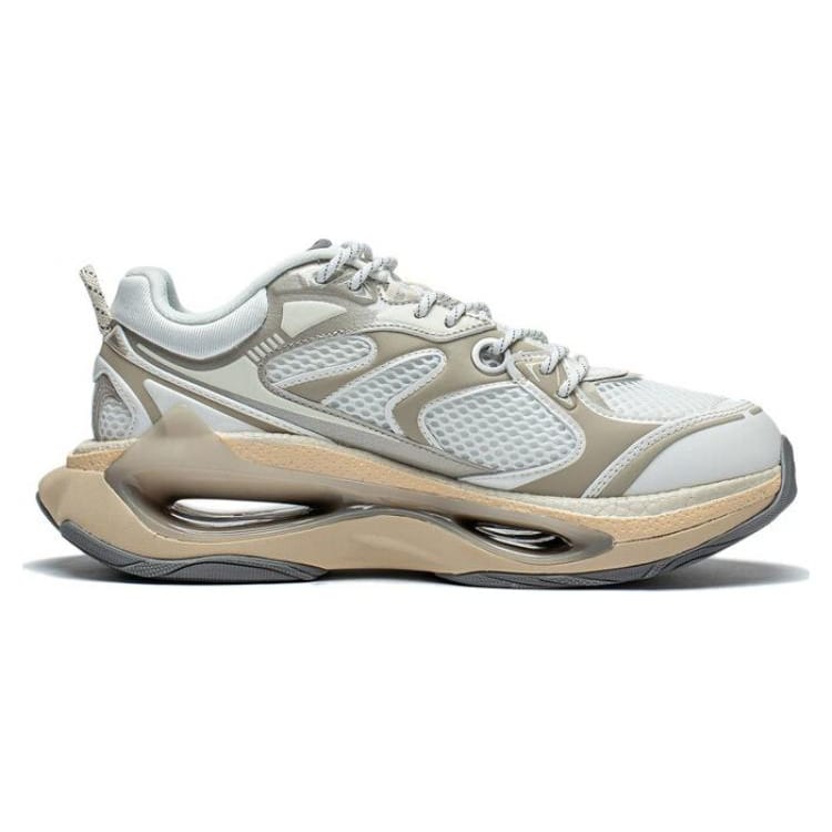 Li Ning Exceed Infinity Износостойкие Дышащие Низкие Спортивные Повседневные Кроссовки Мужские Белый Серый AZGT003-2