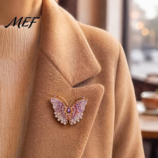 Butterfly Brooch Jewelry Rhinestone for Women, Vintage Insect Lapel Pin, Women Decorative Pin Accessory Clothes Scarf Shawl Dress Bag Clothing