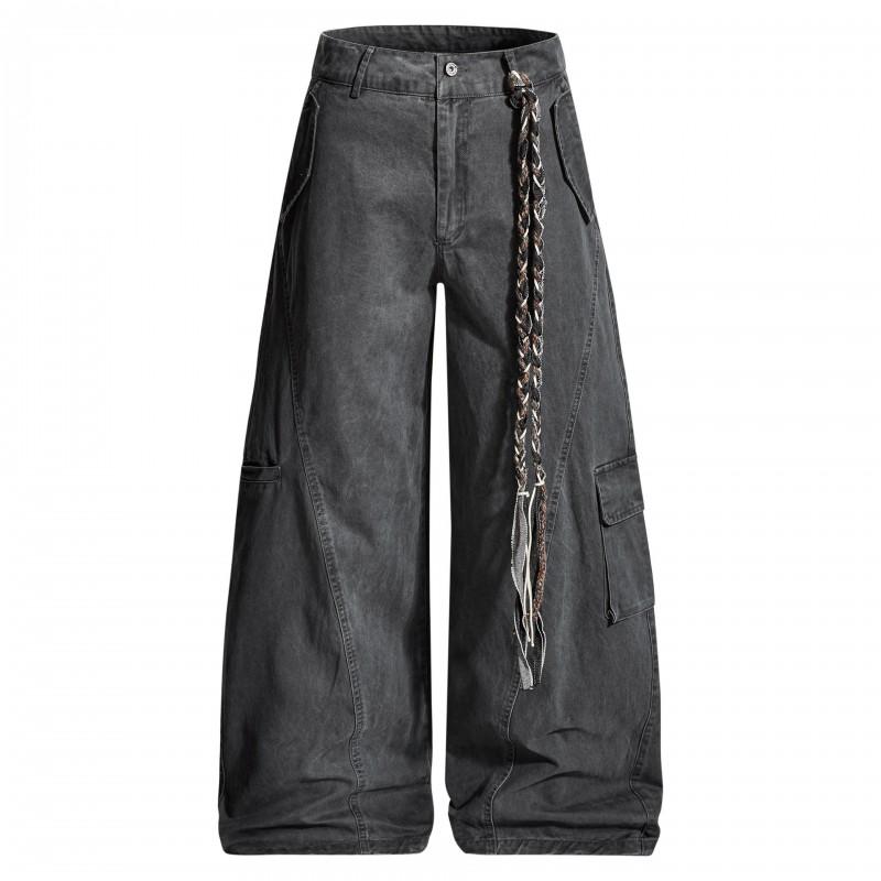 OREETA American Retro Work Pants Men Women Loose Straight Leg Casual Trousers