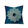 Богемный стиль мандала Полиэстеровая наволочка Квадратная наволочка для диванной подушки Дом