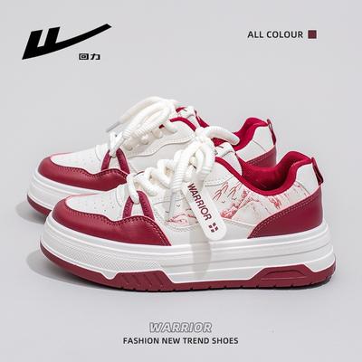 Бордовые модные туфли на платформе, туфли-хлеб, дизайн в стиле пейзажной живописи, граффити, кеды, жизненный тренд, одинарные туфли, женские