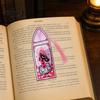 Декоративный книжный аксессуар, витражное искусство, акриловая закладка, темная эстетика Хэллоуина, прозрачная закладка-маркер страницы с кисточкой, подарки