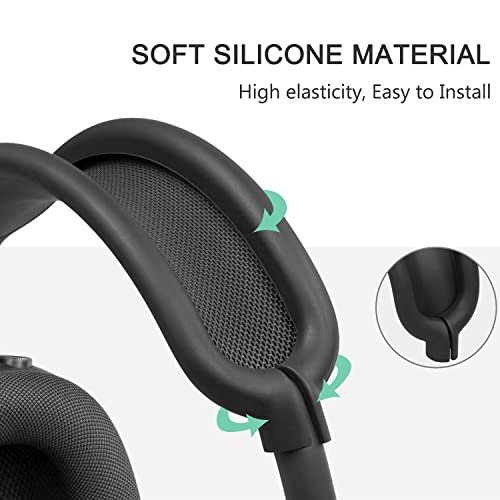 Защитные аксессуары SOULWIT для AirPods Max: Чехол из ТПУ + Чехол для оголовья + Чехол для амбушюр, Многофункциональный защитный комплект, Устойчивый к царапинам, Потоотделение-Р