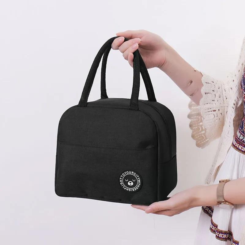 Сумки-тоут для ланча, термоизоляционная сумка для хранения ланч-бокса, детская школьная сумка для ланча, сумка для хранения пикника, большая вмести...