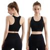 [Solcy] Sports Bra Doesn't Shake Front Opening Mesh Wakitaka Non-wire Sports Bra Yoga Wear Tops with Cup High Support Bra Integrated Type Sweat