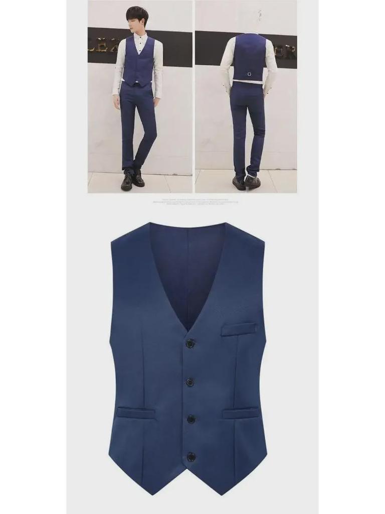 Мужской приталенный жилет в корейском стиле - новый дизайн, не требующий глажки