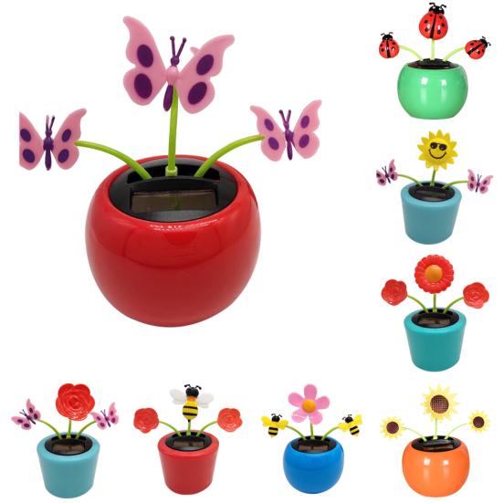 Солнечная энергия цветок приборной панели интерьер цветочный автомобиль домашний орнамент украшение подарок