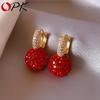 Новая Модная Бижутерия Полная Страз Красные Серьги-Шары Осенне-Зимняя Мода Корейская Тем… Больше