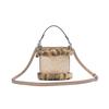 COACH handbag [Customized bag] Dempsey webbing starburst small flower diamond decoration fashionable and versatile simple Warm Pearl Leopard Rhyme