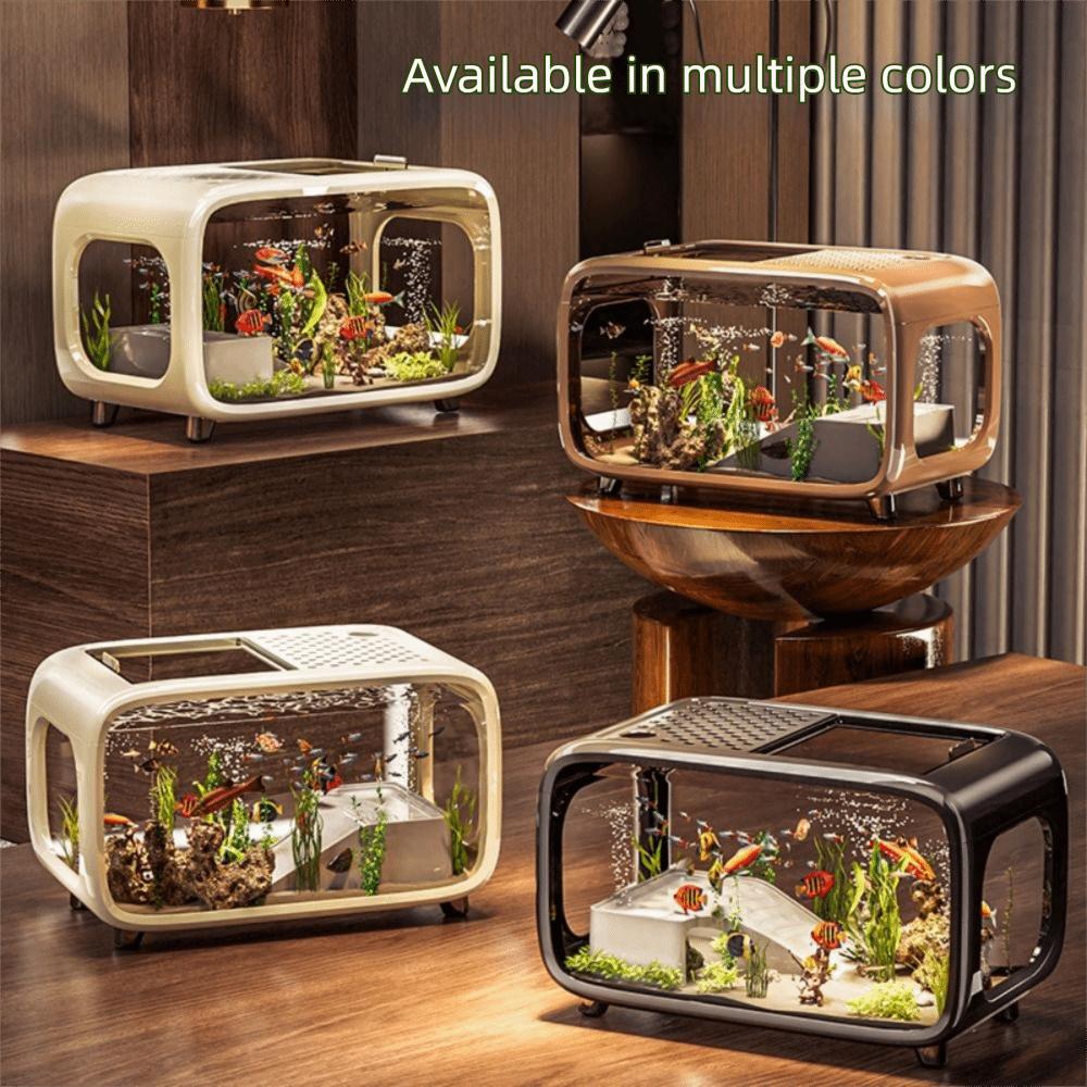Compact Aquarium Kit Transparent Ecological Cycle System Durable Fish Tank  Bedroom