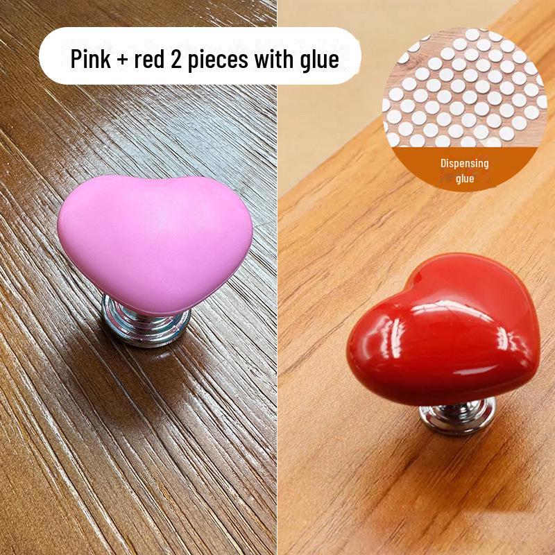Colorful Heart-Shaped Toilet Flush Button Cover