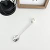 Cartoon Ceramic Spoon Ceramic Black And White Cat Spoon Ice Cream Spoon Stainless Steel Coffee Spoon