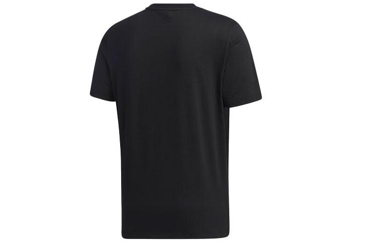 adidas Футболки Мужские Черные С Круглым Вырезом Умеренный Прямой Крой GP0851
