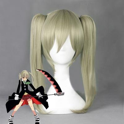 Аниме Soul Eater Maka Albarn косплей парики льняной двойной хвост термостойкий парик из синтетических волос + шапочка для парика