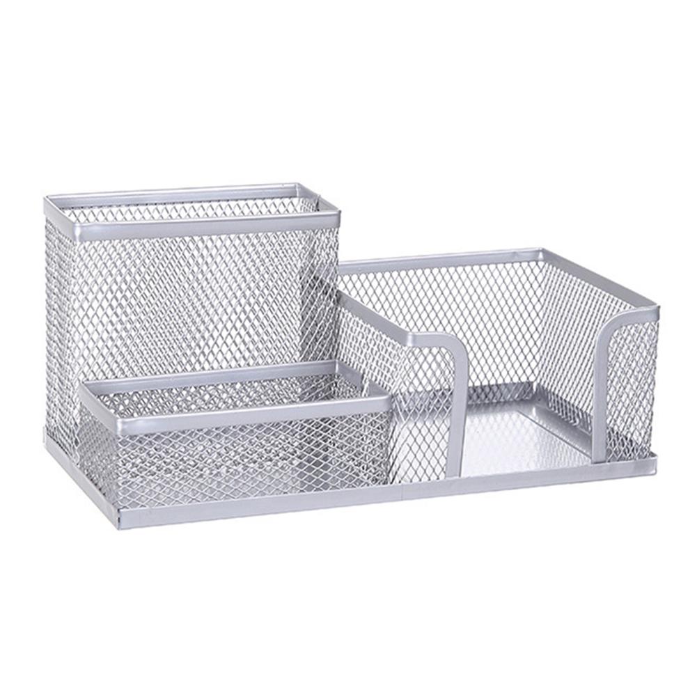 3-решетчатый железный настольный держатель для ручек, ящик для хранения, сетчатый органайзер, чехол для канцелярских принадлежностей ARI