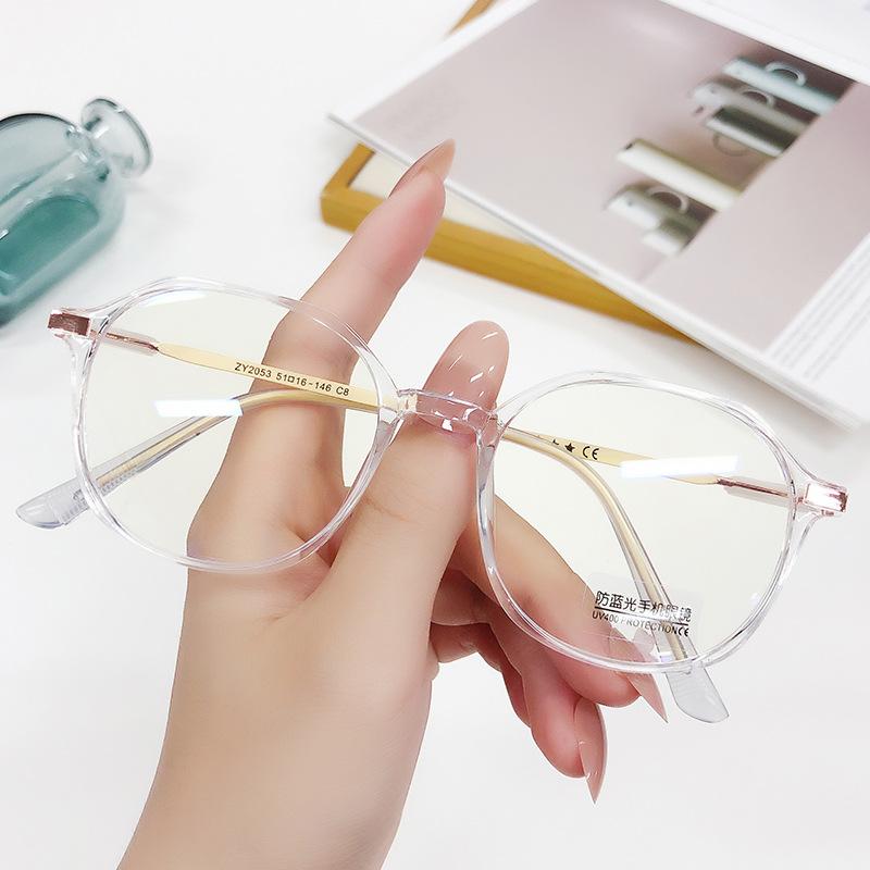 Vintage Polygonal Blue Light Blocking Glasses Women Men Fashion Geometric Computer Eyeglasses Metal Frame Anti Blue Light Glass