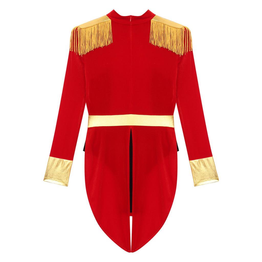 Женский костюм манежа, красные цирковые костюмы на Хэллоуин, косплей, боди с кисточками для сценических представлений