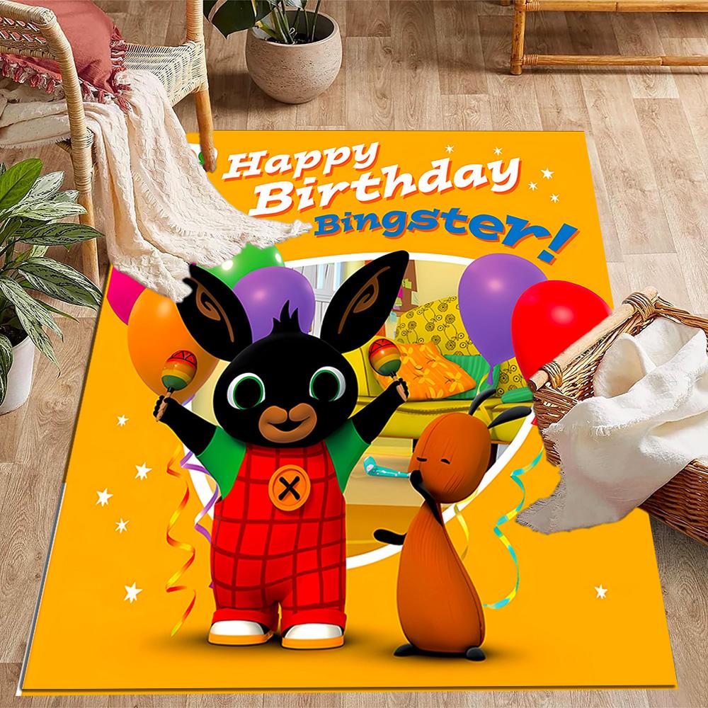Bing's Birthday Celebration Carpet Design for Bedrooms Outdoor Kitchen Hallway Anti-slip Rug Anime Office Decor Spiritual Gift