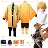 Anime Demon Slayer Kimetsu No Yaiba Agatsuma Zenitsu Cosplay Costume Women Kimono Uniform Halloween Christmas Party Clothes