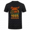 1985 Винтажная хлопковая футболка Ретро 80-х Унисекс Короткий рукав Повседневная футболка Классический дизайн для мужчин Женщин Идея подарка на 40-летие