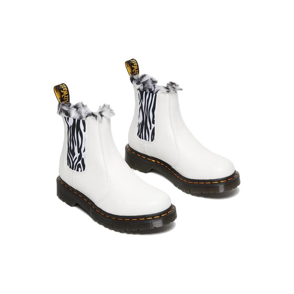 Dr. Martens Кожаные короткие ботинки челси Женские ботинки Белые 27794100