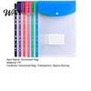 Desktop Organization Tools Clear Document Bags, A4 Letter Size File Folders with 11 Portable Pouch Holes, Visible Waterproof Bags for Office