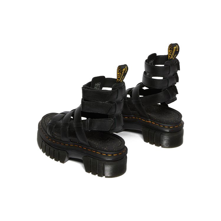 Dr. Martens Leather Thick Sole Casual Fashion Sandals Women Sandals Black 27402001