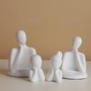 Family Figurines Statue Abstract Ornament Desk Decoration Thinking Sculpture for Bedroom Table