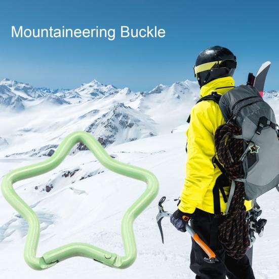 10 шт. Разноцветные карабины в форме пятиконечной звезды, карабинные крючки из алюминиевого сплава, аксессуары для DIY, пряжка для брелка для кемпинга, походов