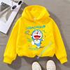 1-12 years old, long-sleeved Doraemon children's hooded sweatshirt for boys, girls' casual top with cartoon print