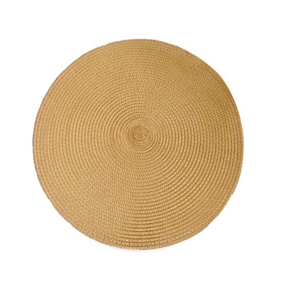 Round Woven PP Placemats Heat Resistant & Oil Proof Simple Solid Color Table Mats for Dining Kitchen Table Modern Home