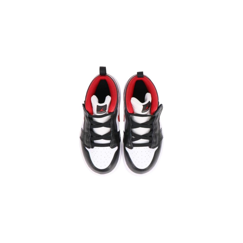 Air Jordan 1 Mid ALT TD Black Gym Red Baby Sneakers White AR6352-122