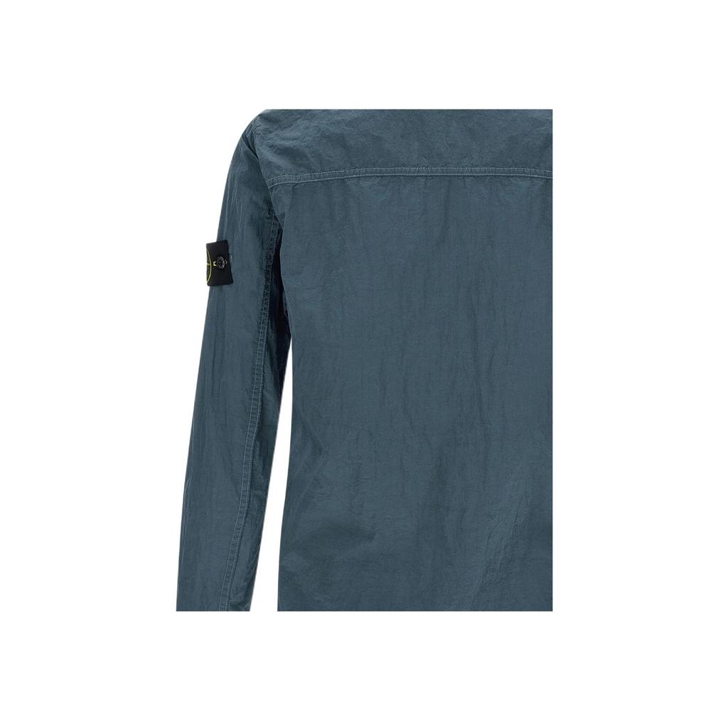 STONE ISLAND Рубашка мужская с длинным рукавом, карманом и значком, на молнии K2S151200031S0019-V002B