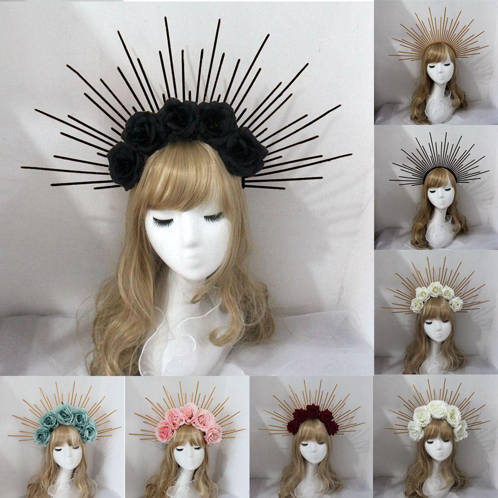 Vintage Handmade Gothic Lolita Tiara Sun Goddess Headwear Wedding Headpiece DIY Crown Material Kits
