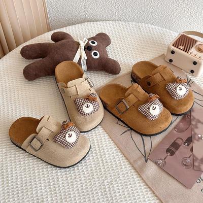 Детские шлепанцы Birkenstock в лесном стиле с изображением маленького медведя для девочек - Милые и универсальные для весны и осени, 2025