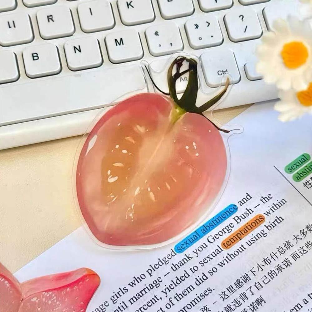 Многоцветная закладка в виде фруктового ломтика, акриловая, забавная, дизайн, держатель для страниц книги для чтения, подарок