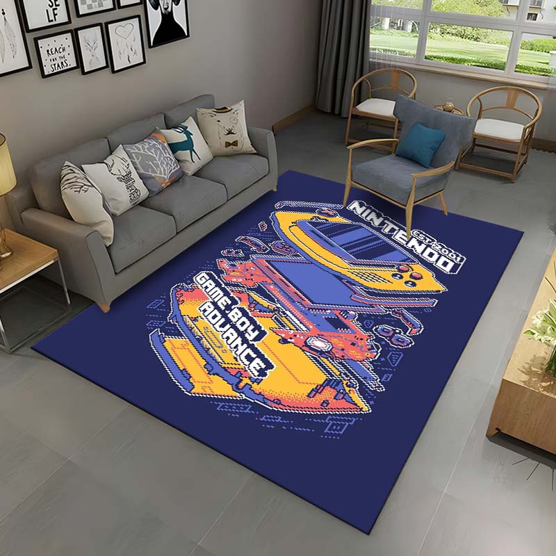 Ретро игровая консоль Game Boy GBA Коврик, Коврик для дома Гостиная Детская спальня Диван Коврик Декор, Нескользящий напольный коврик