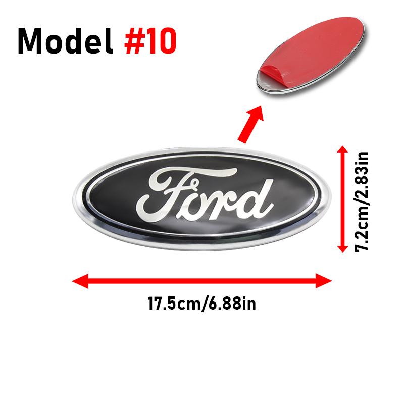 PLWD4 For Ford Fiesta Focus 2 3 Mondeo Edge Ranger Fusion Kuga S-MAX Transit Car Front Grille Emblem Rear Trunk Logo Badge Accessories