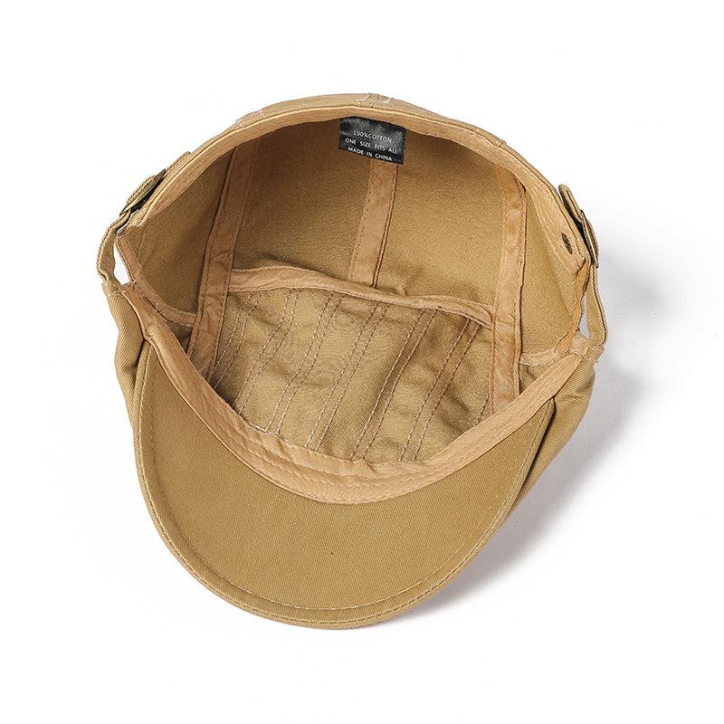 Кепка с язычком из хлопка, женская повседневная кепка с вышитым ретро-беретом, женская кепка от солнца